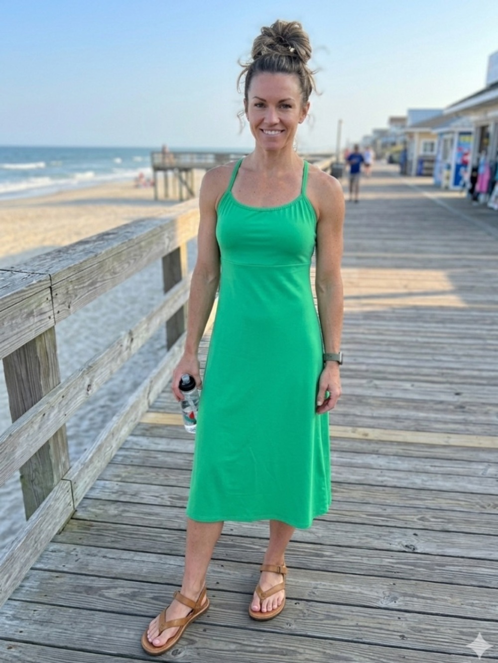 The North Face Adjustable/ convertible Outdoor Vicious Green Dress Size Small
